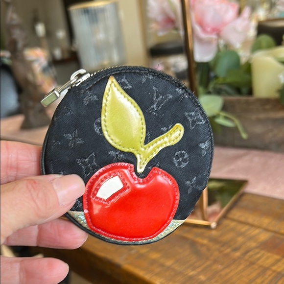 Louis Vuitton Black and Red Coin Purse